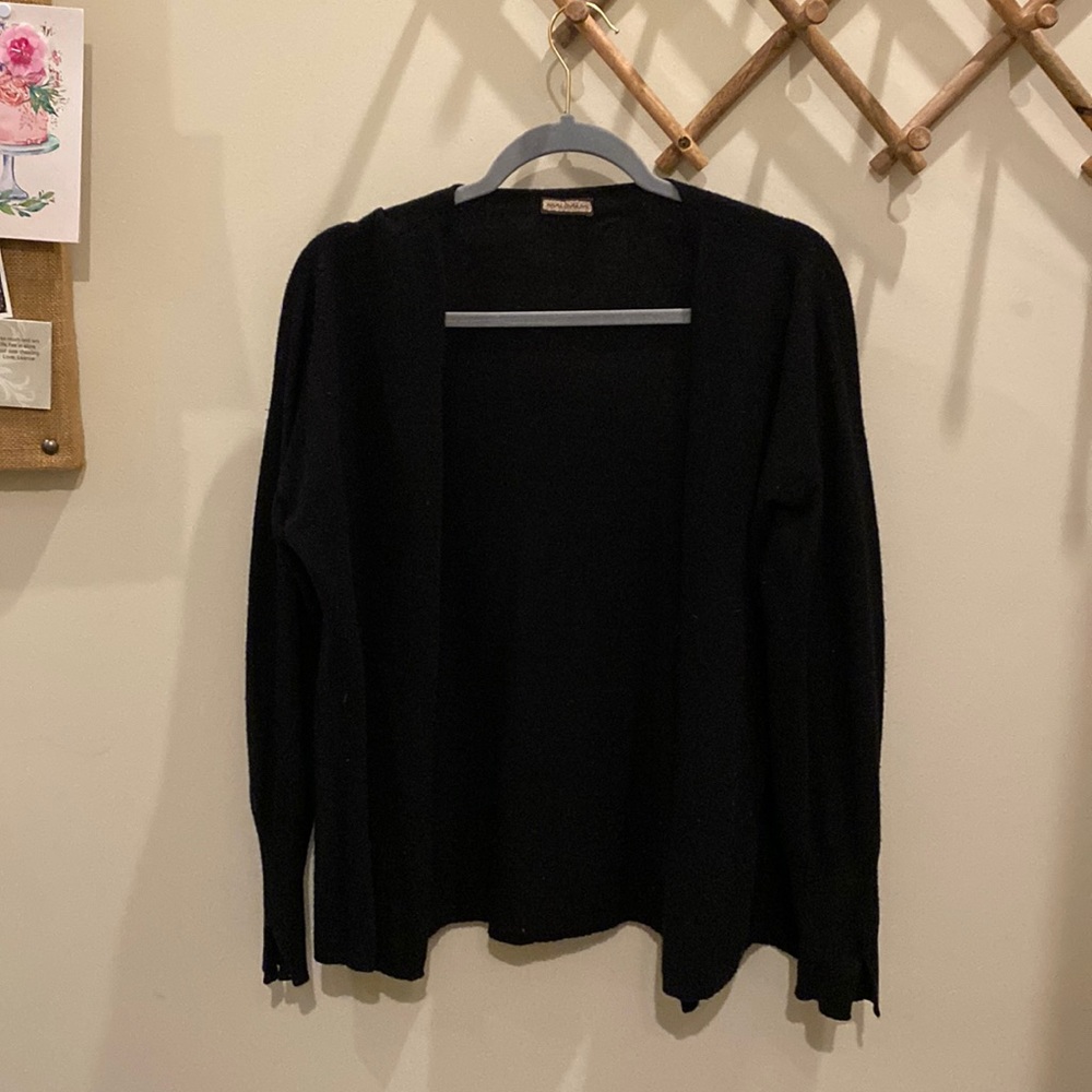 Maliparmi Black Cardigan (90% wool, 10% cashmere)